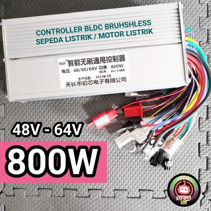 Controller 48V 60V 64V 800W Sepeda Listrik Motor Listrik Kontroler Original