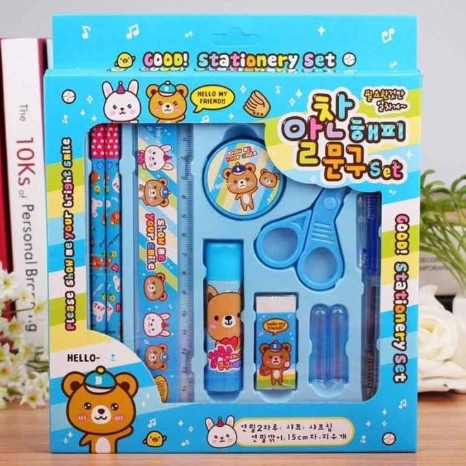 

wes-24 Pencil Set Lengkap Alat Tulis Anak 9 in 1 set Alat Tulis Anak Sekolah Sale
