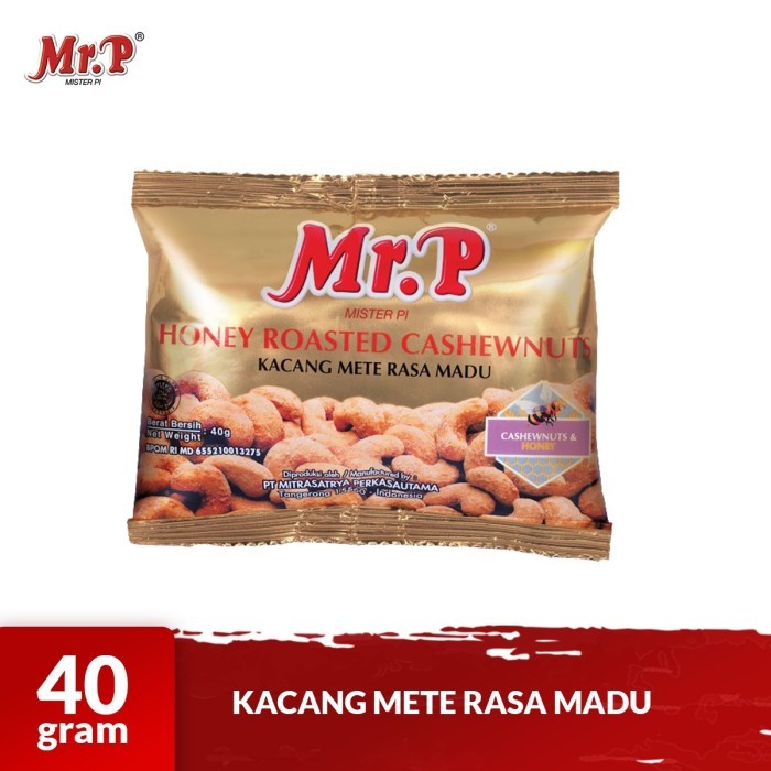 

Mr.P - Kacang Mete Rasa Madu 40gr - Honey Roasted Cashew Nuts