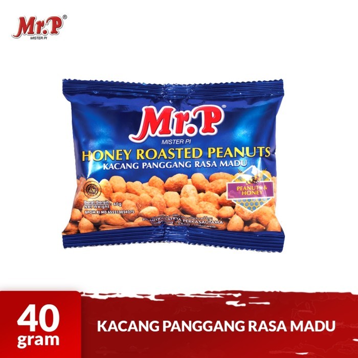 

Mr.P - Kacang Panggang Rasa Madu 40gr - Honey Roasted Peanuts