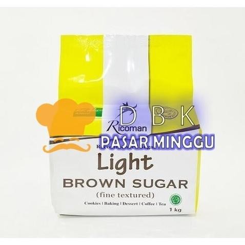 

Gula Ricoman Light Brown Sugar 1Kg Soft Utk Baking Dan Numan