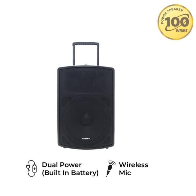 BEBAS ONGKIR - POLYTRON Professional Active Speaker PAS PRO12F2 /-FM Portable 12 Inch