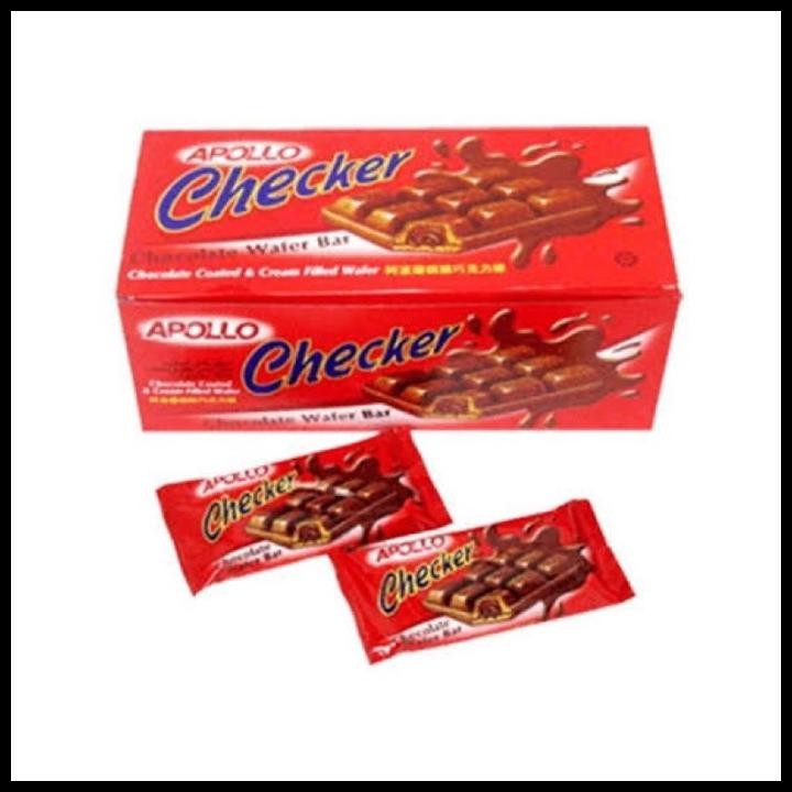 

Apollo Checker Coklat 720G Chocolate Wafer Bar Wafer Salur Coklat