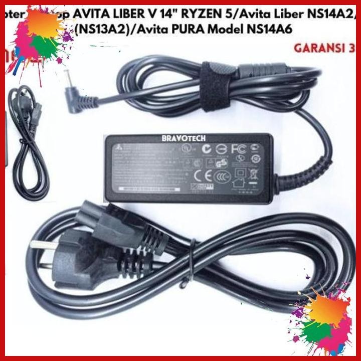 (BRAV) ADAPTER CHARGER CASAN LAPTOP AVITA LIBER V 14" RYZEN 5/AVITA LIBER NS14A2/LIBER (NS13A2)/AVIT