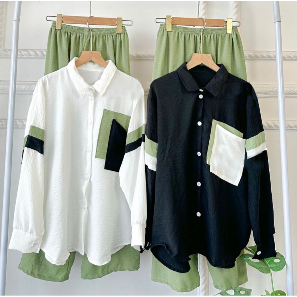 Setelan Wanita Oneset 1Set Kekinian 2024 One Set Hijab Busui Secelana Tunik Elegan Setcel Atasan Baw