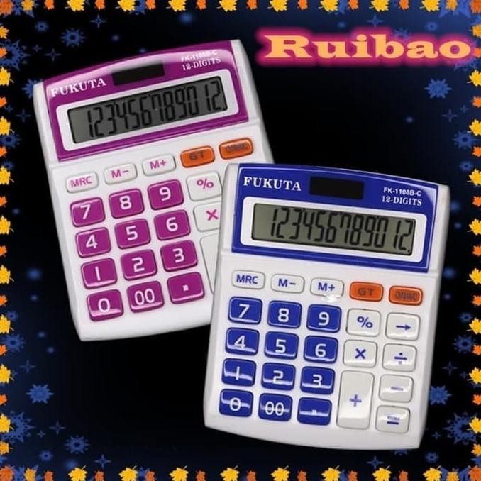 

Oh34 Kalkulator FK - 1108 / Calculator 12 Digit Kalkulator - Biru Premium