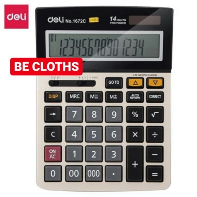 

er-87 Deli E1672C Kalkulator - 14 Digits 150 Steps Murah