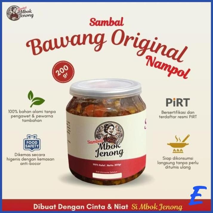 

| BGS | MBOK JENONG SAMBAL BAWANG NAMPOL PEDAS 200GR SAMBEL FRESH