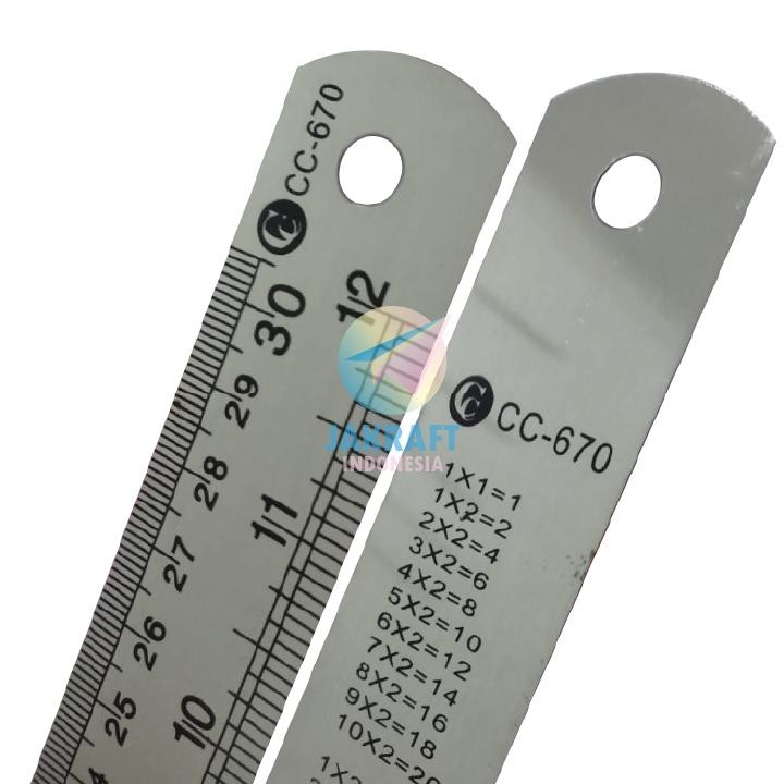 

12 Pcs Grosir Penggaris Besi Panjang 30 Cm Dengan Tabel Konversi Squeezy Sq670 Cc670 Stainless Steel Ruler 12 Inch Conversion Ekonomis Anti Karat Pa
