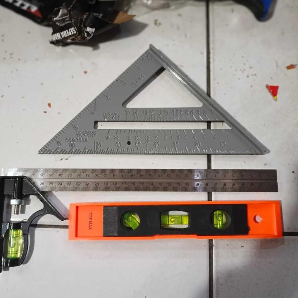 

Paket Penggaris Tukang Siku Mistar Multifungsi Ada Wateass