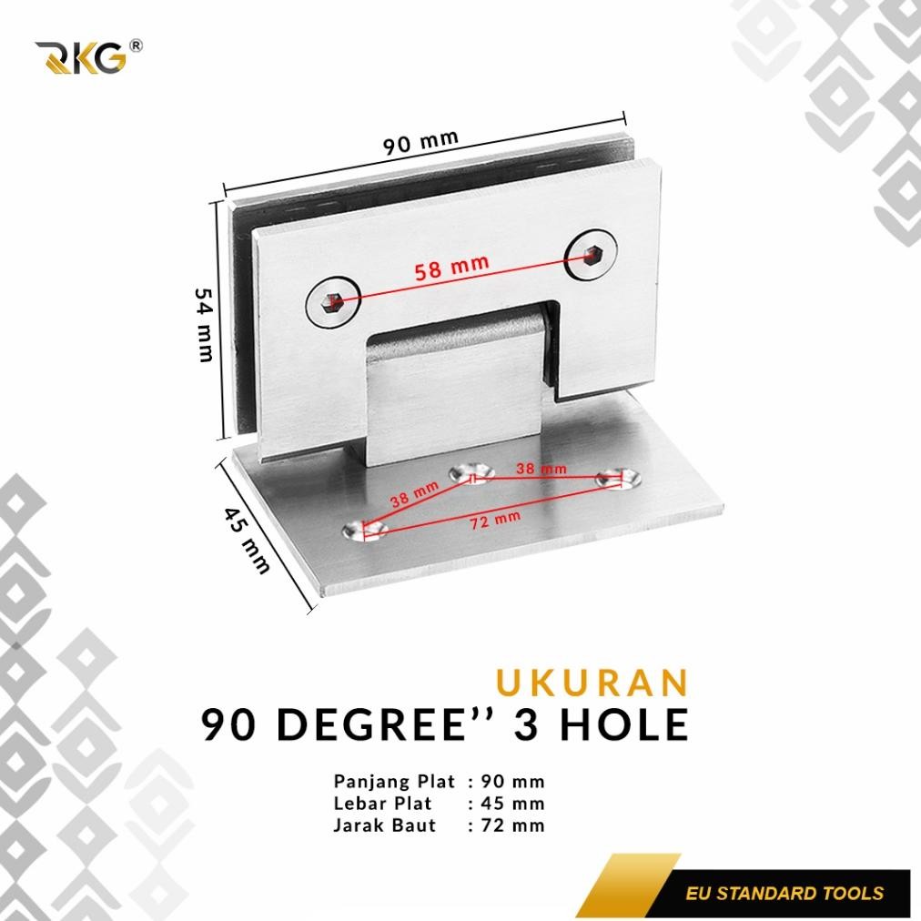 Engsel Pintu Kaca Kamar Mandi Shower Hinge SN