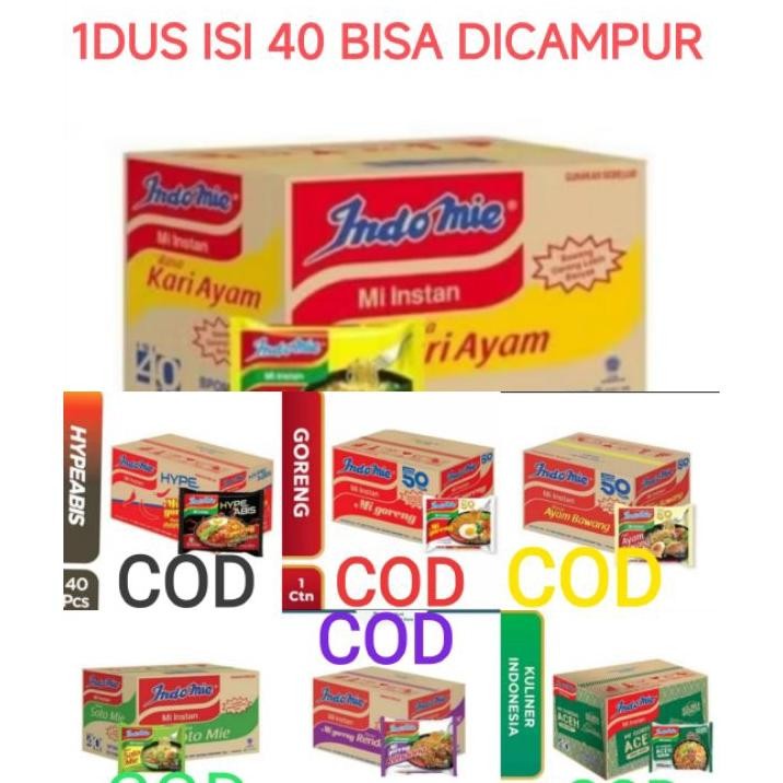 

Indomie All Varian 1 Dus Isi 40 Bisa Mix Rasa Indomie Mie N