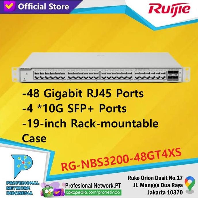Ruijie Reyee Rg-Nbs3200-48Gt4Xs New Stok