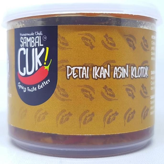 

#@#@#@#@] CUK SAMBAL PETAI IKAN ASIN KLOTOK 140gr | COK SAMBEL PEDAS HALAL MUI