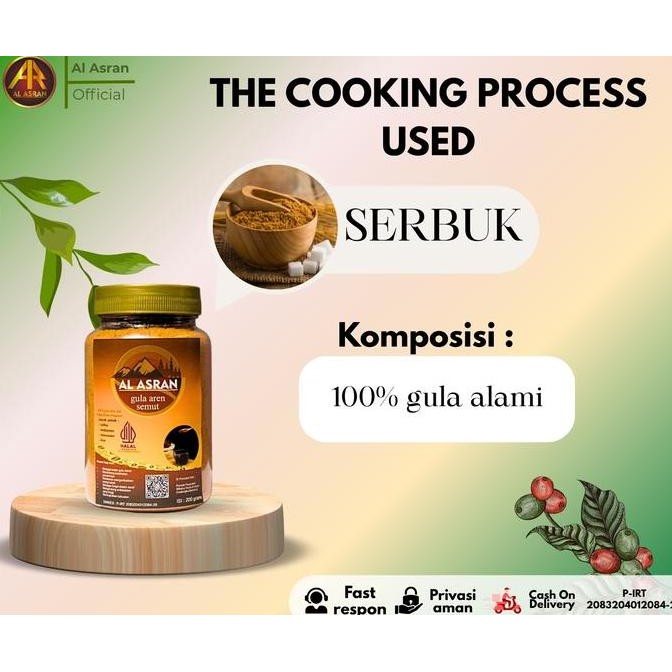 

JH8 AL ASRAN Gula Aren Semut 200GR 100% Gura Aren Semut Asli