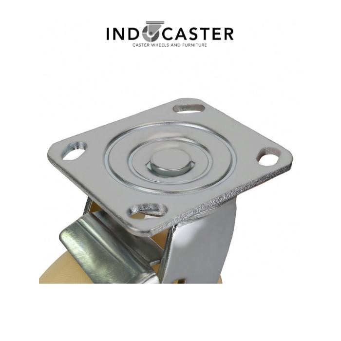 Roda Troli, Roda Gerobak, Roda Nilon Nylon Heavy Duty 6 Inch Plat Mati Original Dan Terpercaya