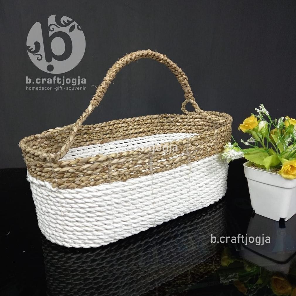 BEST KERANJANG AQUA ANYAMAN SEAGRASS HAMPERS GROSIR KERAJINAN ANYAMAN JOGJA