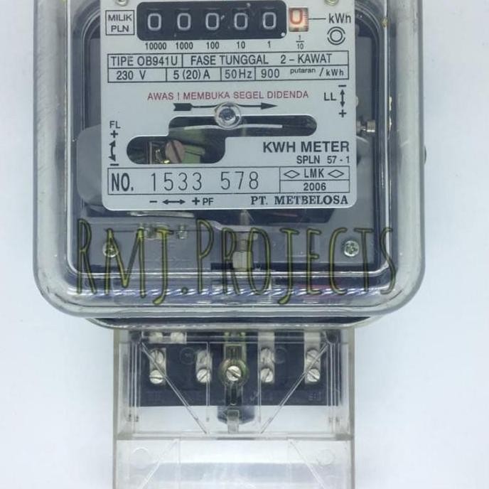 |Expert| Kwh meter listrik meteran pembanding 1phasa 5.20a Analog