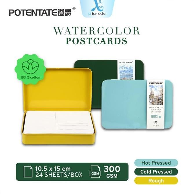 

Sale Potentate Cotton Watercolor Paper Postcard Metal Box