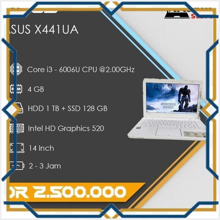 [ART] ASUS X441UA | CORE I3 | GEN 6TH | SSD 128
