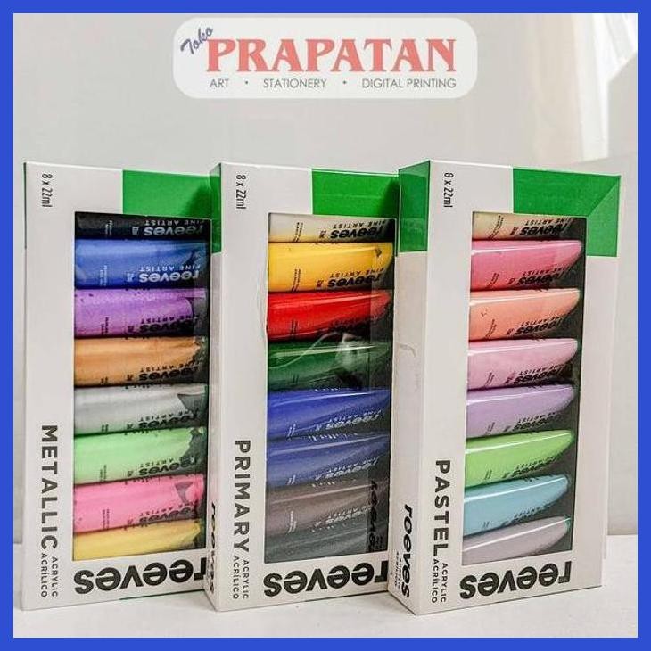 

( SEKOLAH / LUKIS ) DISCOUNT CAT AKRILIK SET REEVES 8X22ML PASTEL METALLIC | REEVES ACRYLIC SET (SENI / MENGGAMBAR / ART / KERAJINAN ) PACKING AMAN