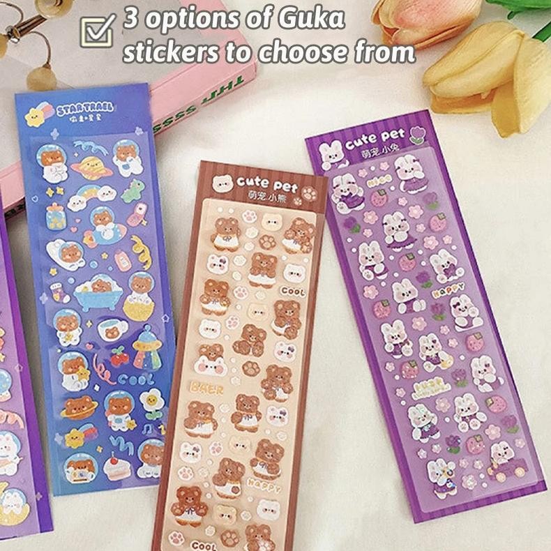 

3 Sheets/Pack Laser Bronzing Cute Stickers Kawaii Cartoon Laser Stickers Diy Photo Albums Frame Phone Decoration Sticker