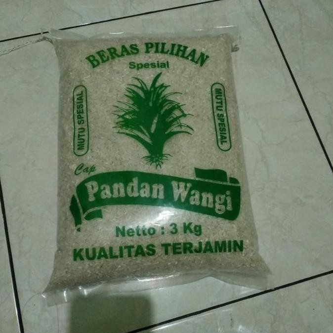 

(Expert) beras 3kg cap Pandan Wangi