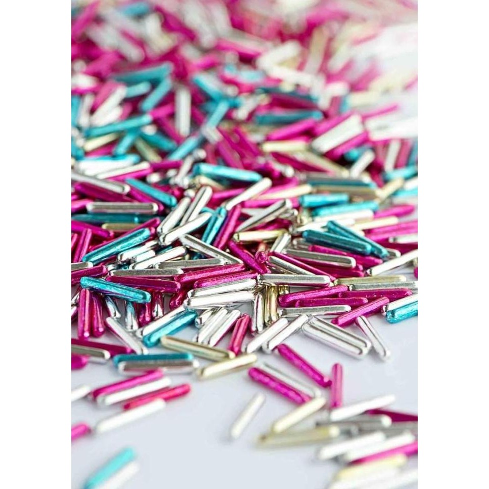 

(Expert) Sweetapolita Sprinkles Rainbow Metallic Rods / Cake Sprinkles 25 gr