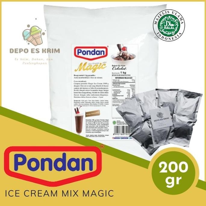 

JH8 PONDAN Magic Ice Cream 200 gram (Bubuk / Bahan / Tepung Es Krim 200gr)