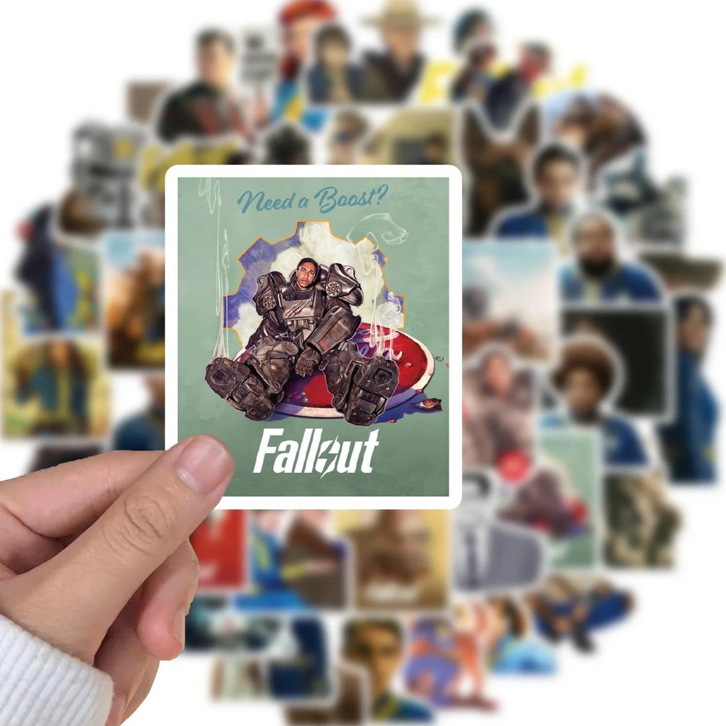 

50Pcs Fallout Merchandise Stickers, Cute Cartoon Fallout Game Merch Vinyl Waterproof Decal For Laptop Bumper Skateboard