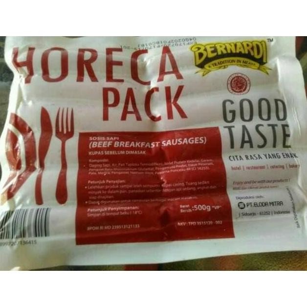 

JH8 Horeca Sosis Sapi Bernardi 500 gr