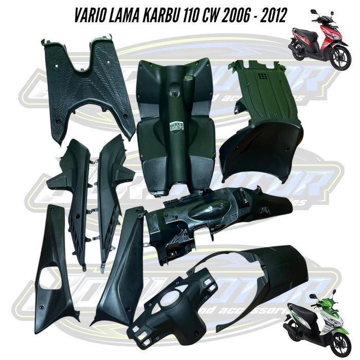 Pe Cover Body Full Kasar Set Honda Vario Lama 110 Karbu Cw 2006 2007 2008 2009 2010 2011 2012 / Tutu