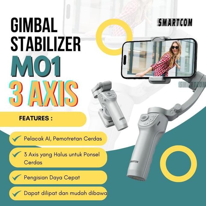TERMURAH - Smartcom M01 Gimbal HP 3 Axis Gimbal Stabilizer hp Smartphone
