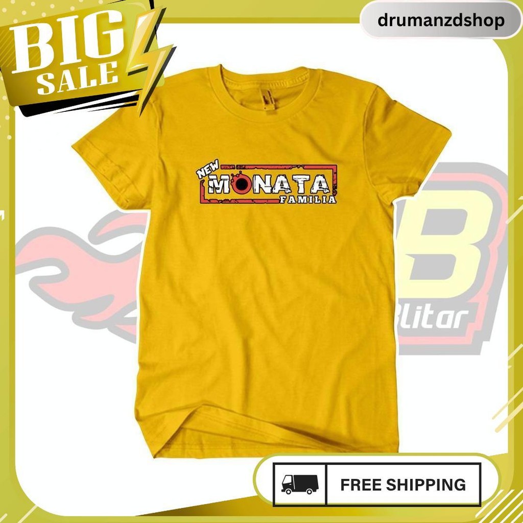 Kaos New Monata - Kaos Distro Katun Pria Pallapa Ramayana Dhehan Meledak