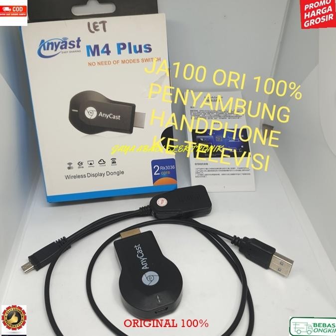 NEW J100 ORI ANYCAST ALAT PENYAMBUNG HP KE TV HANDPHONE KE TELEVISI DONGLE HDMI MIRAE CAST PENGHUBUN