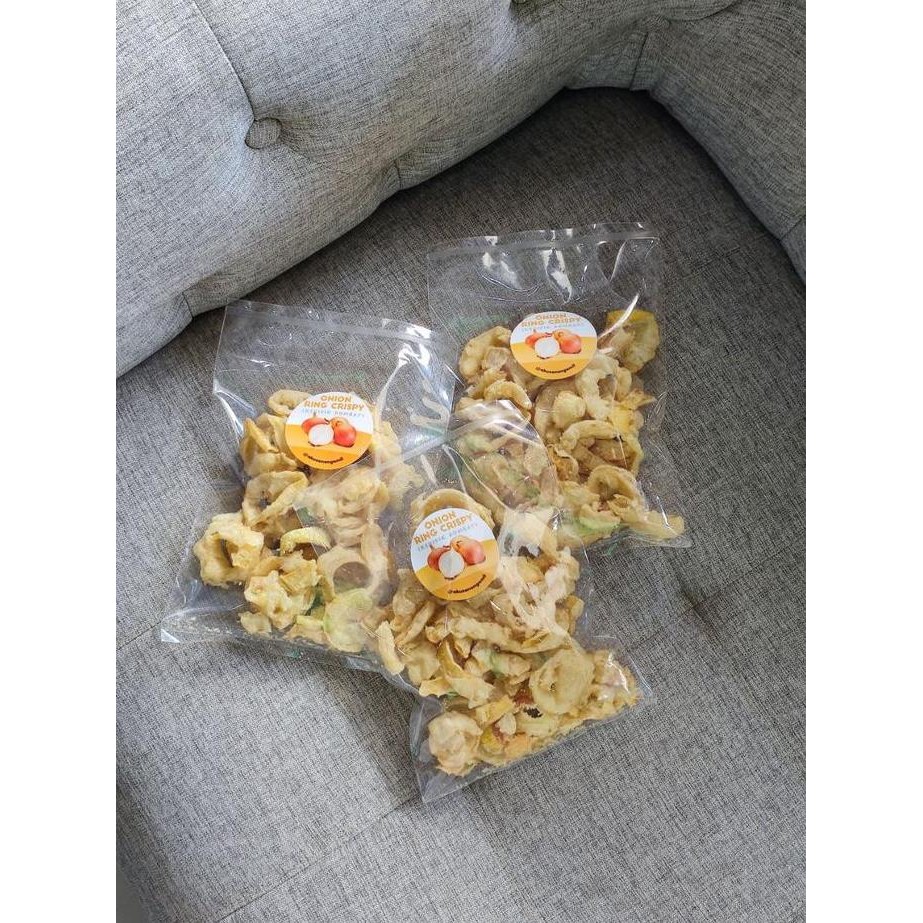 

KERIPIK BAWANG BOMBAY CRISPY | ONION RING CRISPY | KERIPIK SAYUR BUAH PREMIUM