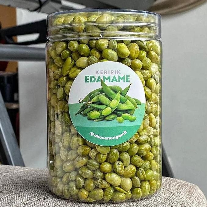 

750ml KERIPIK EDAMAME CRISPY | KRIPIK BUAH SAYUR PREMIUM Cemilan