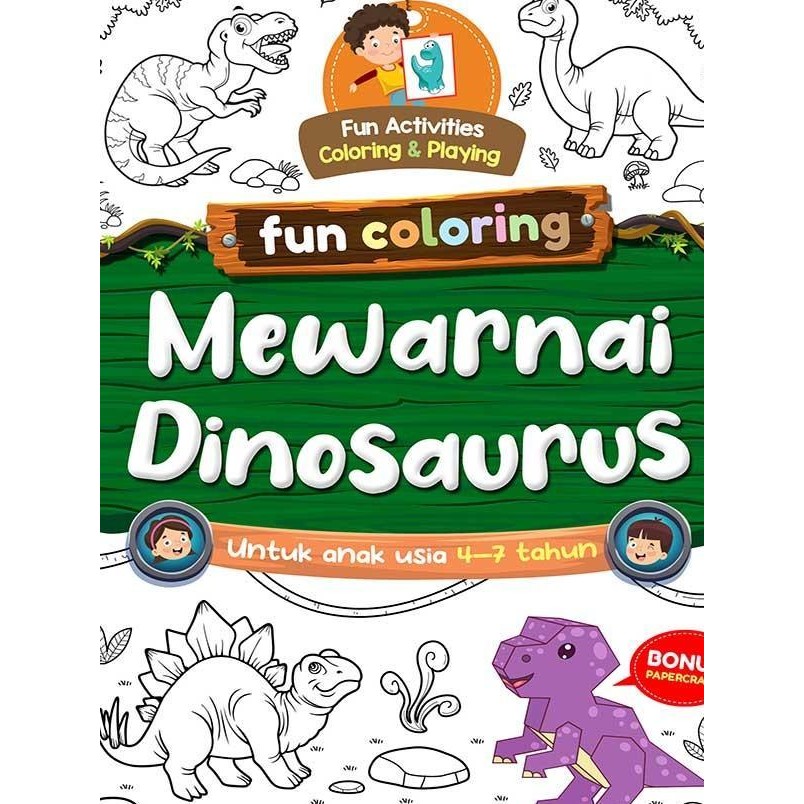 

Buku Anak Fun Colng Mewarnai Dinosaurus Cikal Aksara