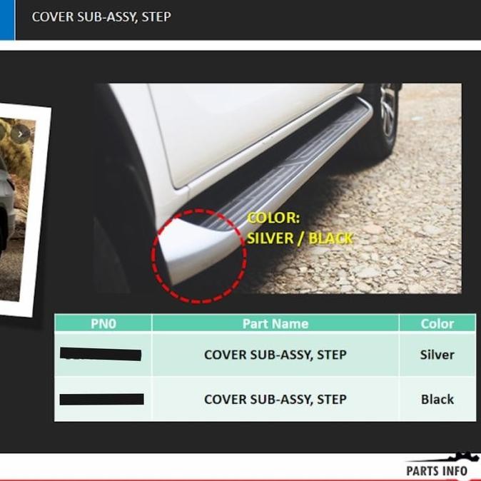 Footstep Toyota Fortuner Vrz Srz 16-On Original Toyota Accessories Favorit