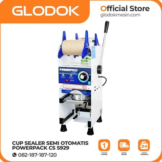 Mesin Cup Sealer Semi Otomatis Powerpack Cs S929 With Digital Counter