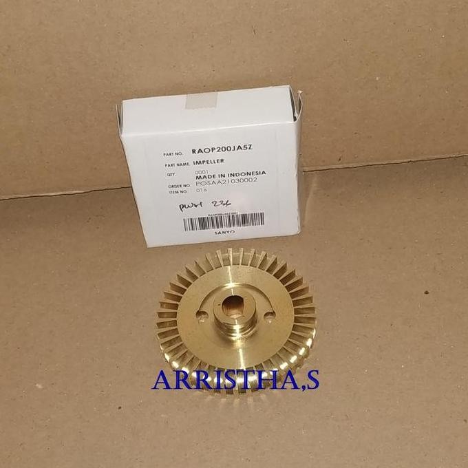 ~~~] Kipas Kuningan Impeller Pompa Air Sanyo PH 236 AC. PH 175 C. PWH 236 C