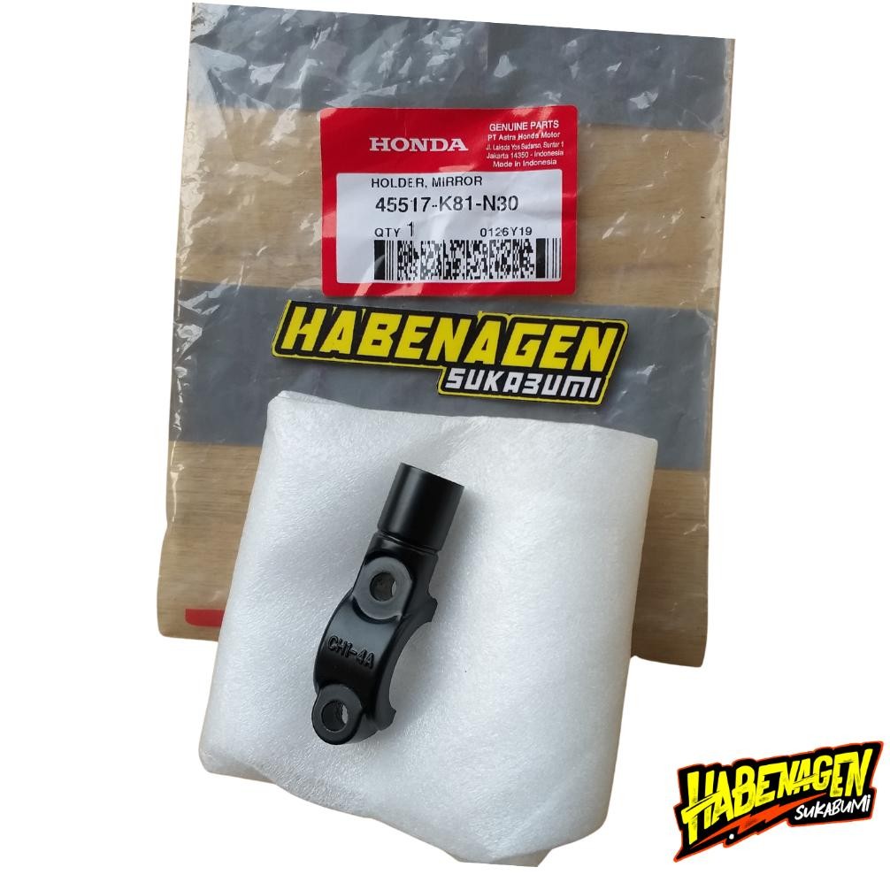Holder Mirror Dudukan Pangkon Kaca Spion Honda Beat Street Scoopy Vario Genio FI Original Ahm AST