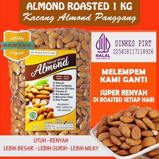 

Kacang Almond Panggang Kupas - Almon Roasted Original Premium