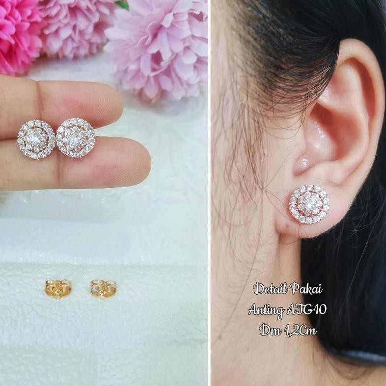 GIWANG WANITA TITANIUM TERLARIS GIWANG IMITASI MODEL BERLIAN DiM