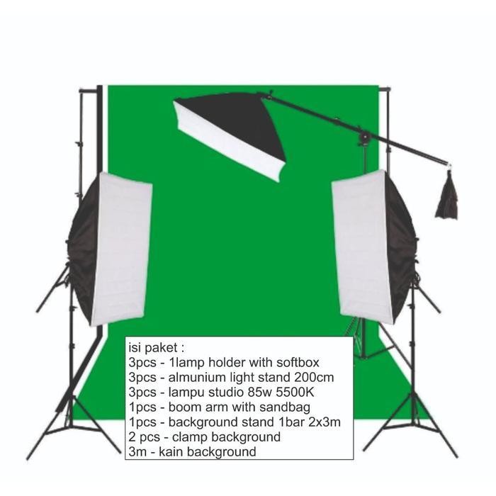 Lighting studio kit - light stand - softbox -softbox continuous