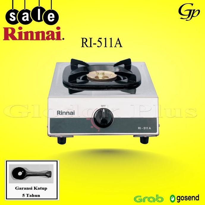 Rinnai RI-511A Kompor Gas 1 Tungku ri511a Stainless ri511 A rinai 511