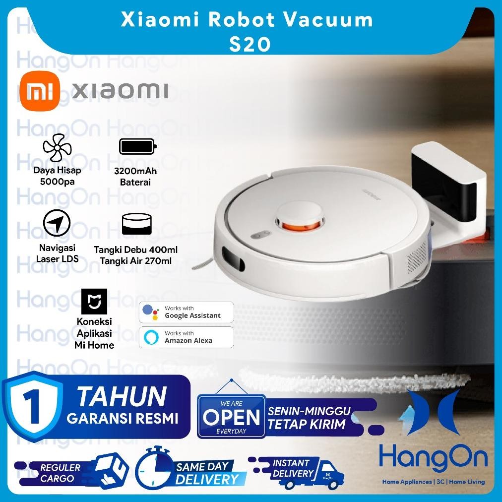 NEW Xiaomi Robot Vacuum S20 and Mop 5000Pa Suctions LDS Navigation [terbaik][terlaris]