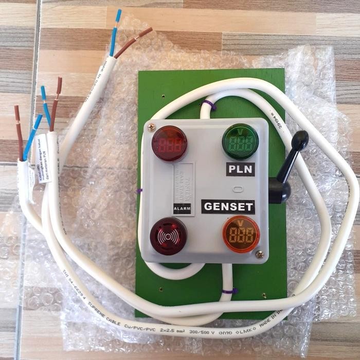 Tuas Pemindah Listrik Pln Ke Genset Ada Ampere Dan 2 Voltmeter Cam Starter Ohm Saklar Original Dan T