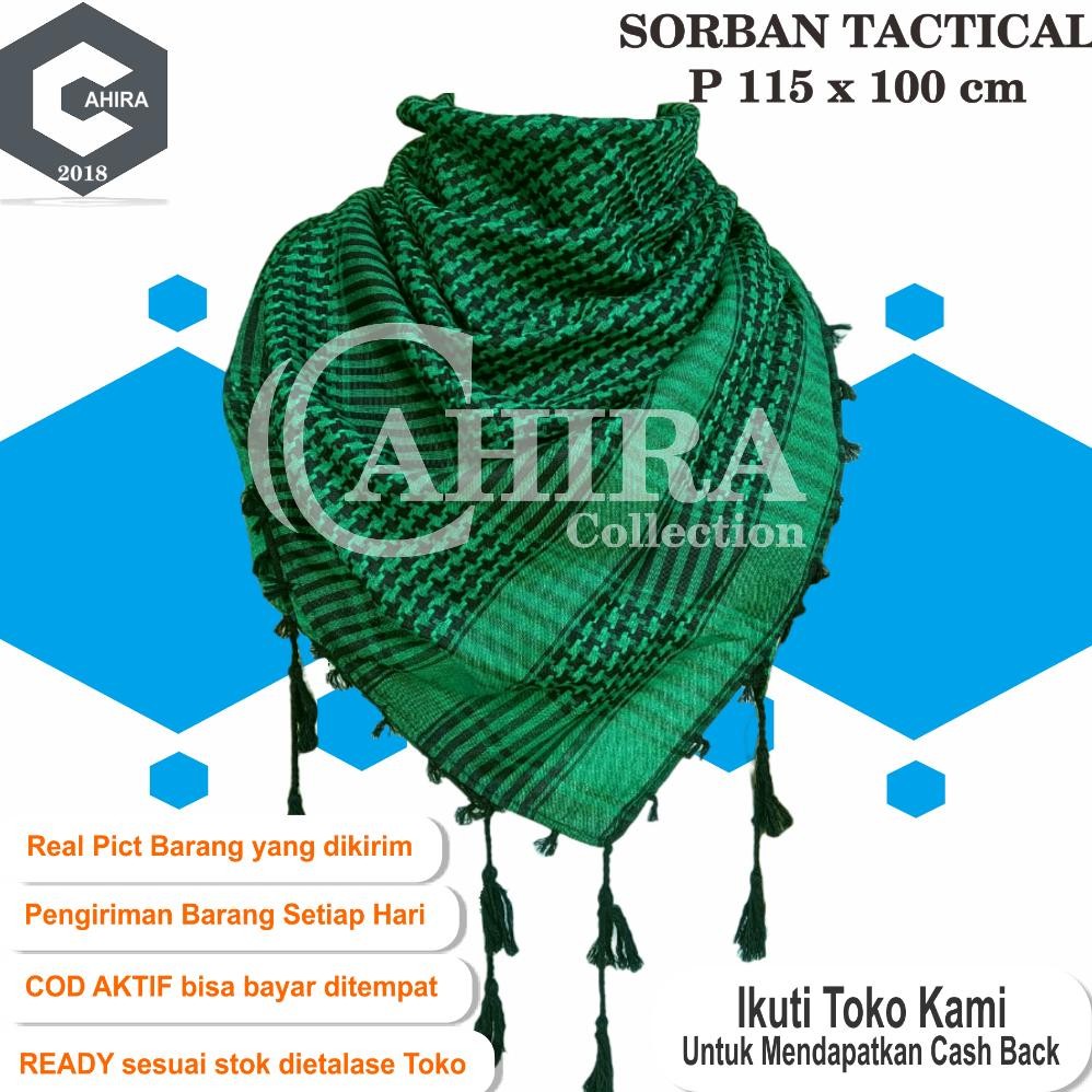 SORBAN TACTICAL SORBAN SURBAN HITAM PUTIH SORBAN RUMBAI DiM