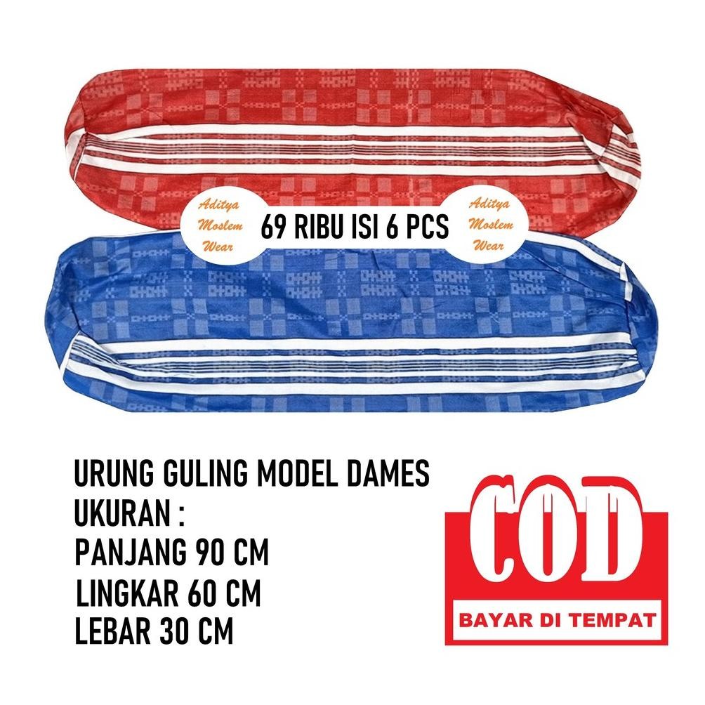 PAKET HEMAT (ISI 6PCS) SARUNG GULING ISI KAPUK UK.30X90 CM KULIT GULING TIDUR URUNG GULING MURAH AST